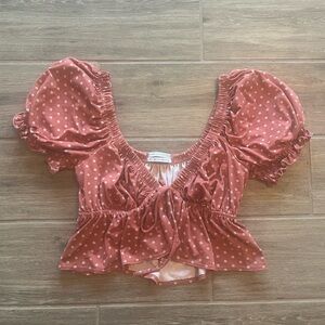 Peplum tie blouse